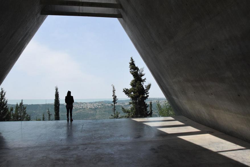 Ausblick auf Jerusalem am Museumsausgang 